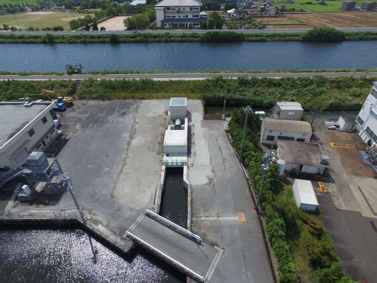 海部建設株式会社の農業農村整備工事(たん水防除事業 新十三沖永地区 越津排水機場その3工事)