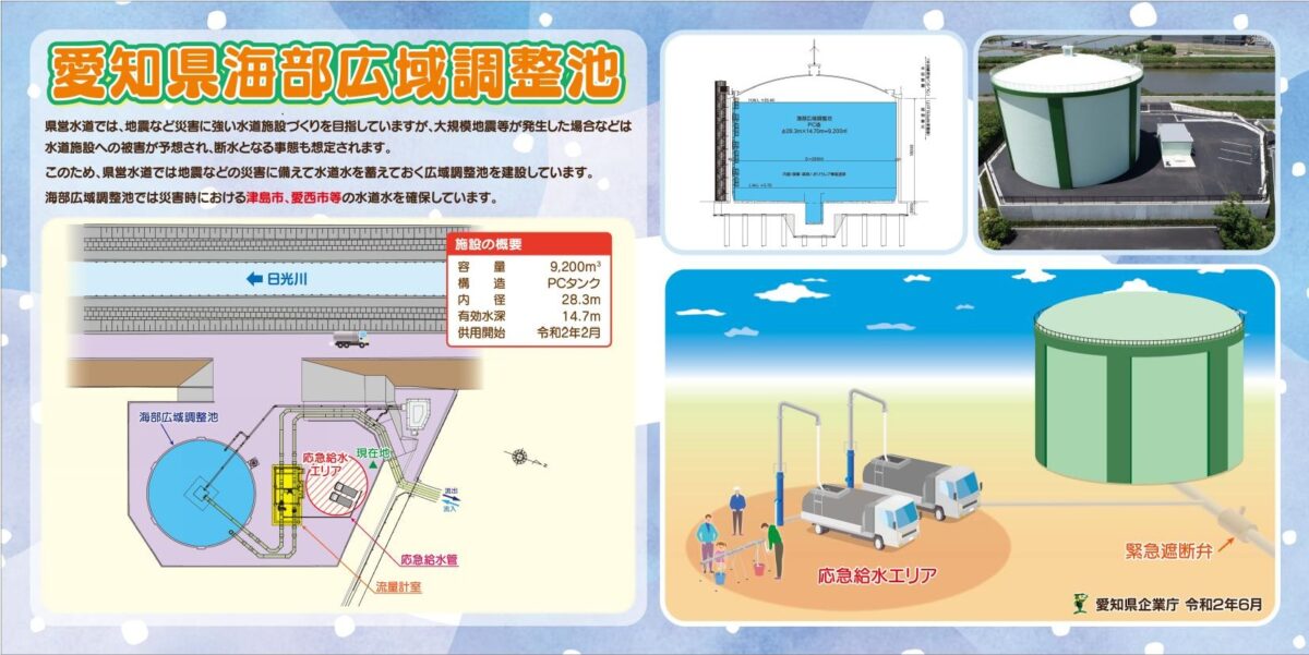 海部建設株式会社の上下水道工事（海部広域調整池場内整備工事）