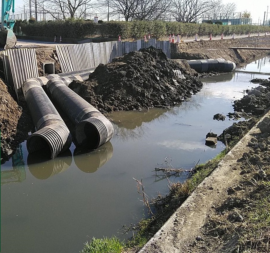海部建設株式会社の農業農村整備工事(地盤沈下対策事業 鵜戸川北部地区 その6工事)