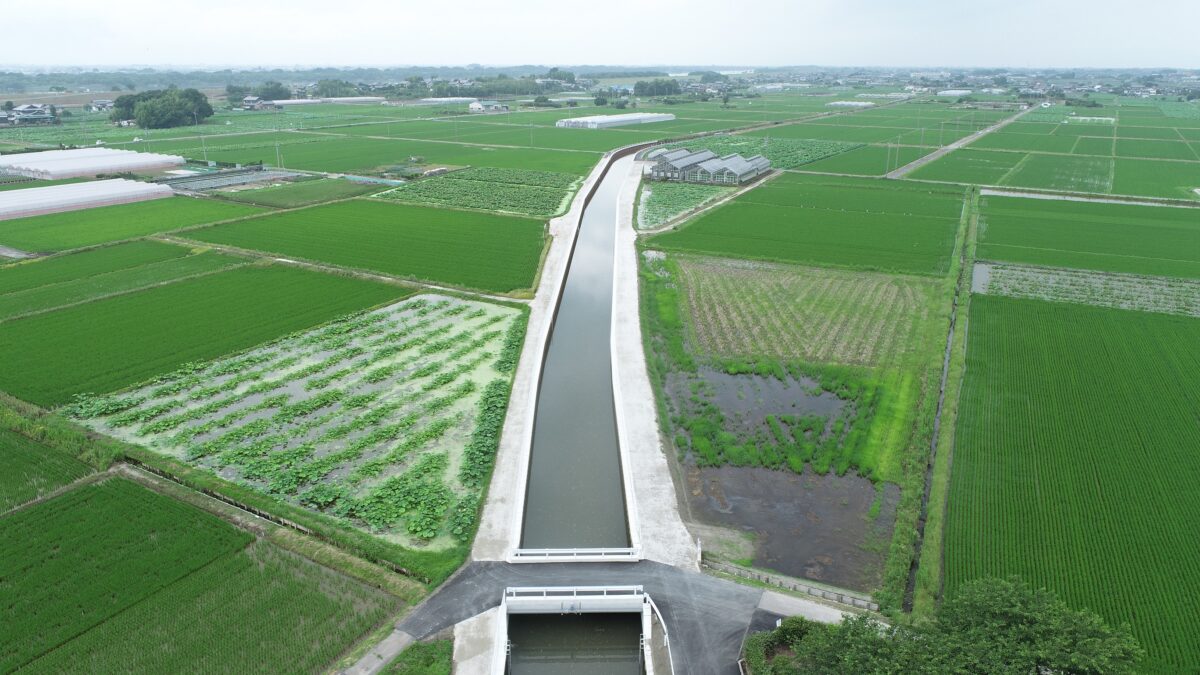 海部建設株式会社の農業農村整備工事(地盤沈下対策事業 鵜戸川北部地区 その6工事)