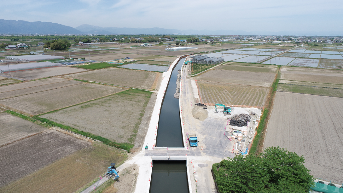 海部建設株式会社の農業農村整備工事(地盤沈下対策事業 鵜戸川北部地区 その6工事)