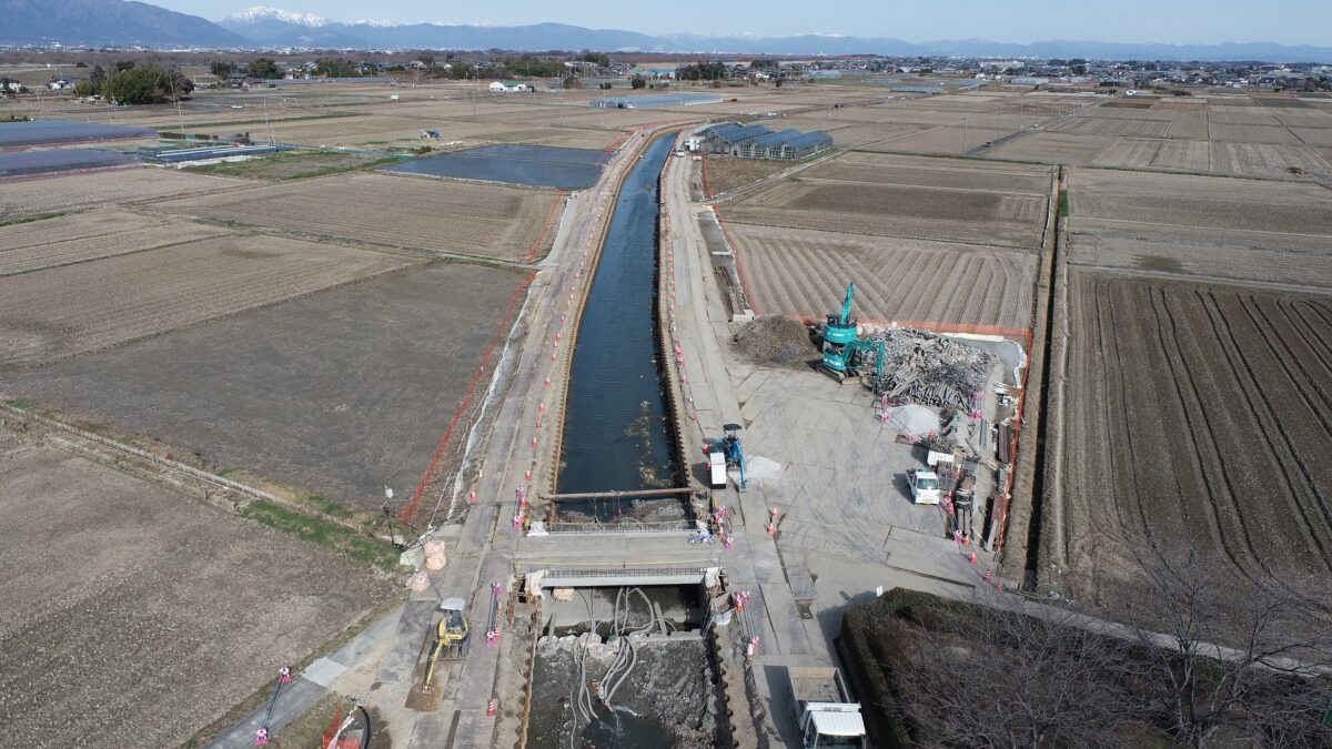 海部建設株式会社の農業農村整備工事(地盤沈下対策事業 鵜戸川北部地区 その6工事)