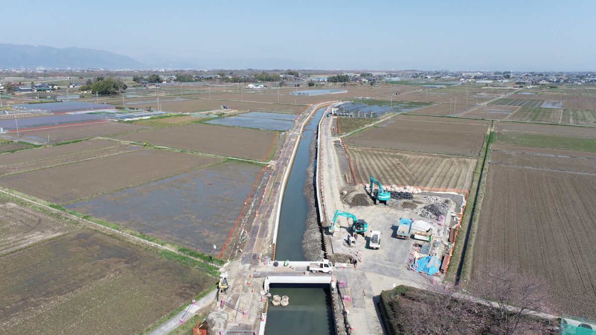 海部建設株式会社の農業農村整備工事(地盤沈下対策事業 鵜戸川北部地区 その6工事)