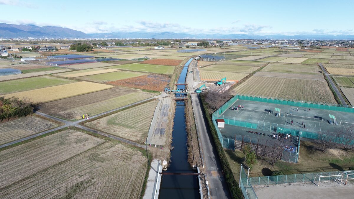 海部建設株式会社の農業農村整備工事(地盤沈下対策事業 鵜戸川北部地区 その6工事)