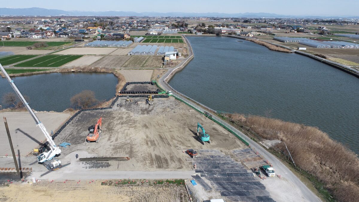 海部建設株式会社の農業農村整備工事(たん水防除事業 新立田輪中地区 北部排水機場 機場工及び送水路工その1工事)