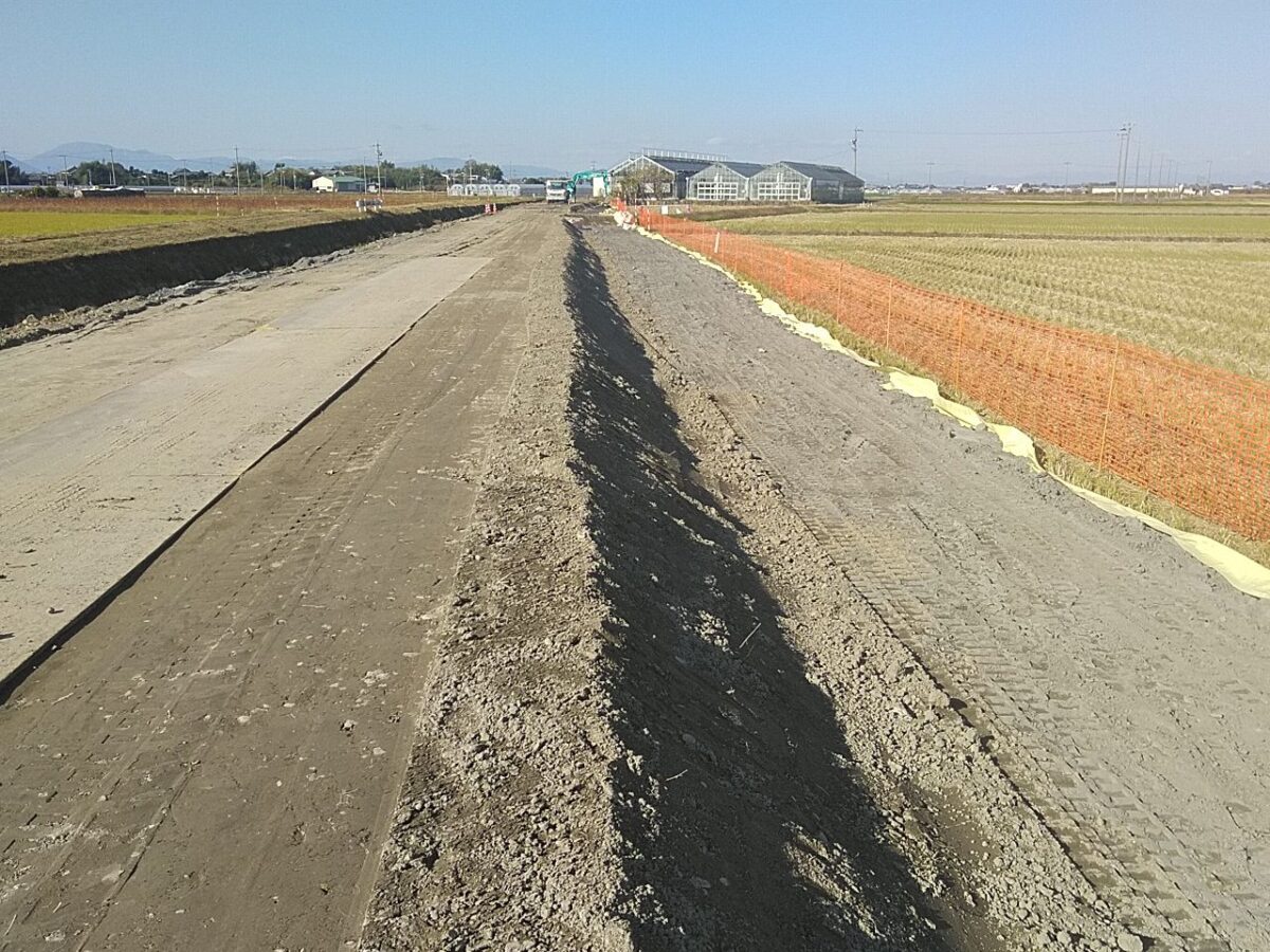 海部建設株式会社の農業農村整備工事(地盤沈下対策事業 鵜戸川北部地区 その6工事)