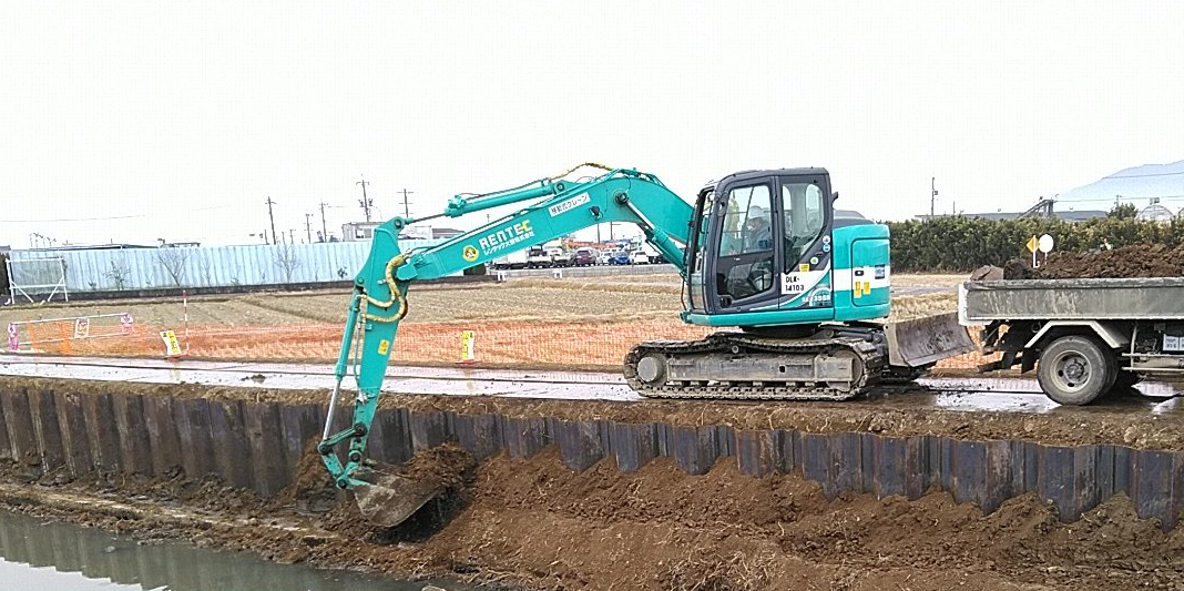 海部建設株式会社の農業農村整備工事(地盤沈下対策事業 鵜戸川北部地区 その6工事)