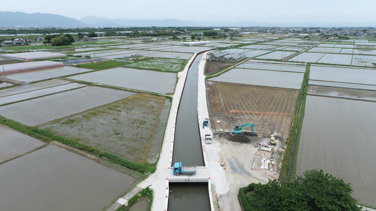 海部建設株式会社の農業農村整備工事(地盤沈下対策事業 鵜戸川北部地区 その6工事)