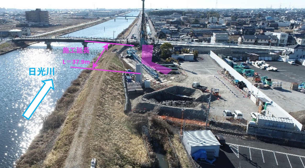 海部建設株式会社の道路工事(中小河川改良工事(防災安全))