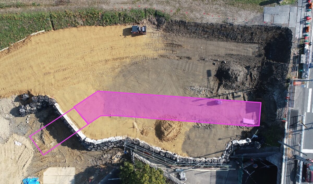 海部建設株式会社の道路工事(中小河川改良工事(防災安全))