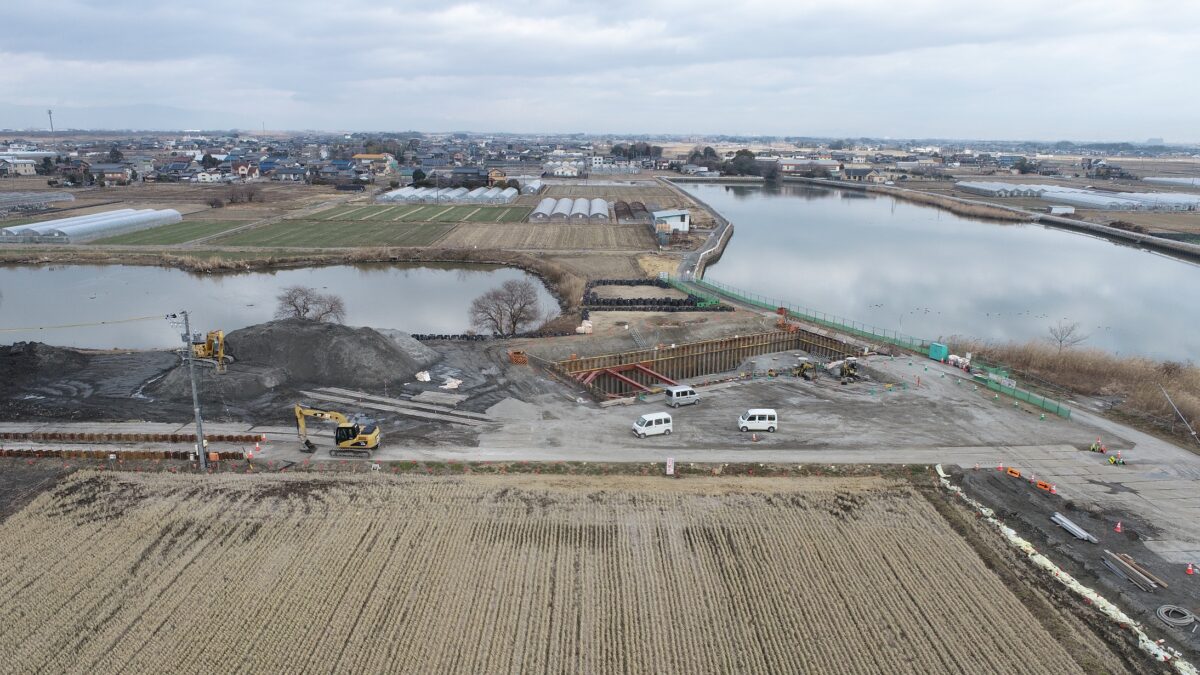 海部建設株式会社の農業農村整備工事（たん水防除事業 新立田輪中地区 北部排水機場 機場工及び送水路工その2工事）