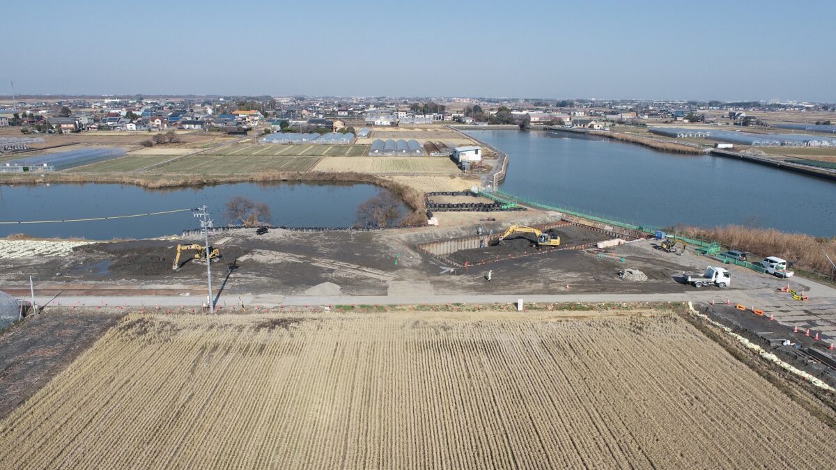 海部建設株式会社の農業農村整備工事（たん水防除事業 新立田輪中地区 北部排水機場 機場工及び送水路工その2工事）