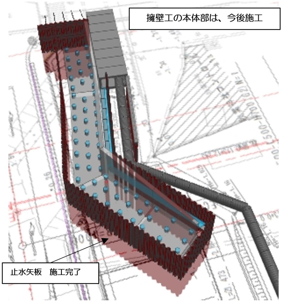 海部建設株式会社の道路工事（中小河川改良工事(防災安全)(諸桑区間その2)(遠隔臨場・ICT簡易)(R3国補正)）