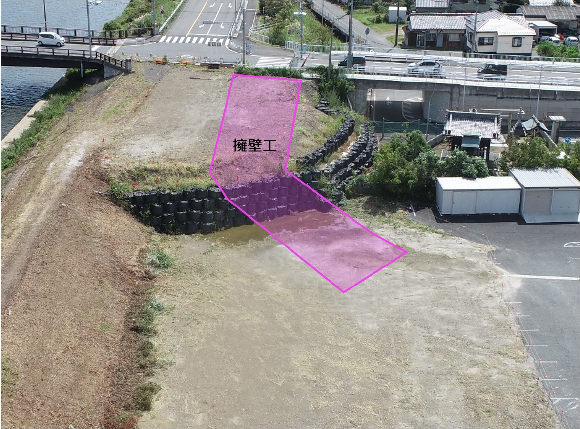 海部建設株式会社の道路工事(中小河川改良工事(防災安全)(諸桑区間その2)(遠隔臨場・ICT簡易)(R3国補正))