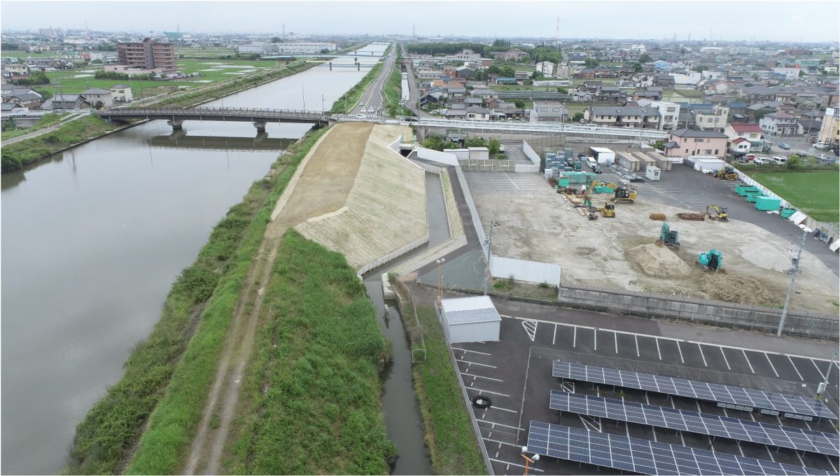 海部建設株式会社の道路工事(中小河川改良工事(防災安全)(諸桑区間その2)(遠隔臨場・ICT簡易)(R3国補正))