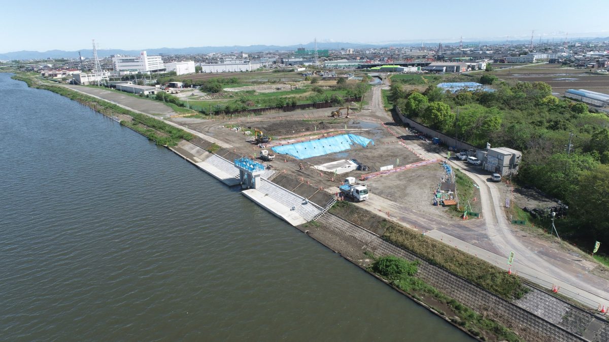 海部建設株式会社の農業農村整備工事(たん水防除事業 新十三沖永地区 十三沖永排水機場 機場その4工事)