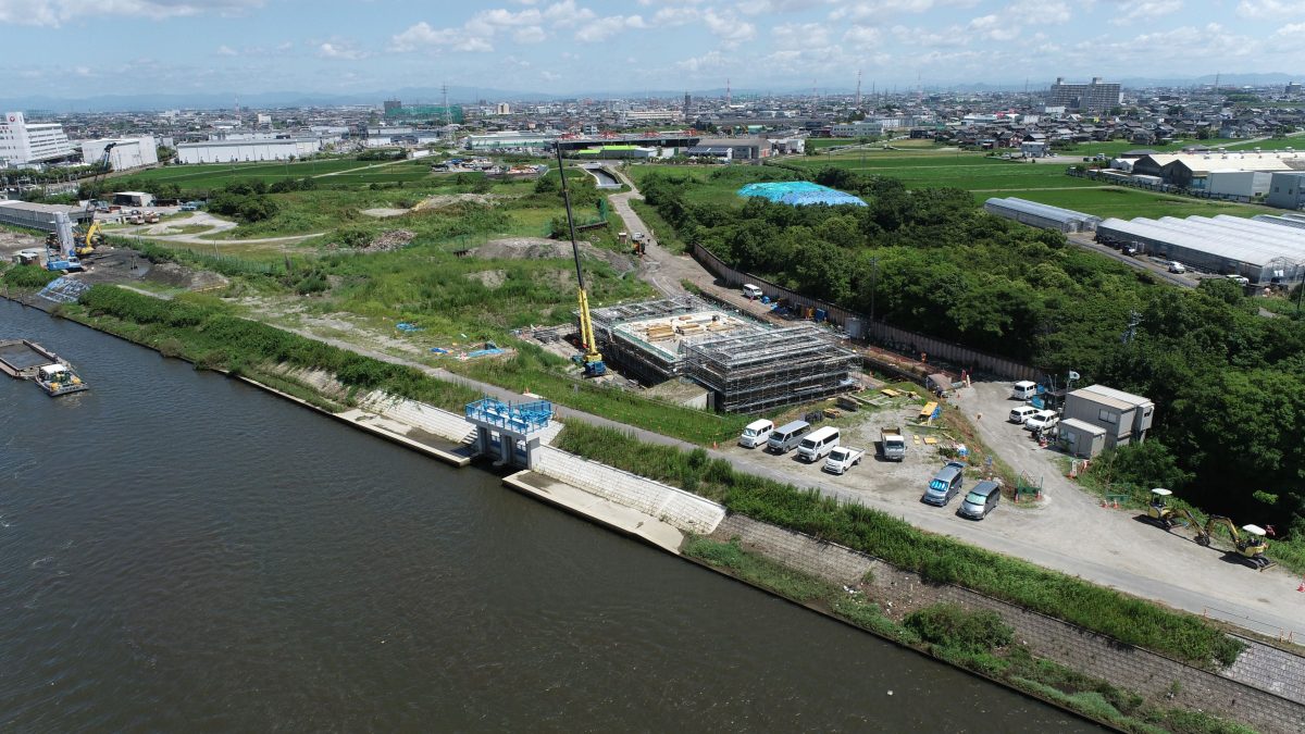 海部建設株式会社の農業農村整備工事（たん水防除事業 新十三沖永地区 十三沖永排水機場 機場その6工事）