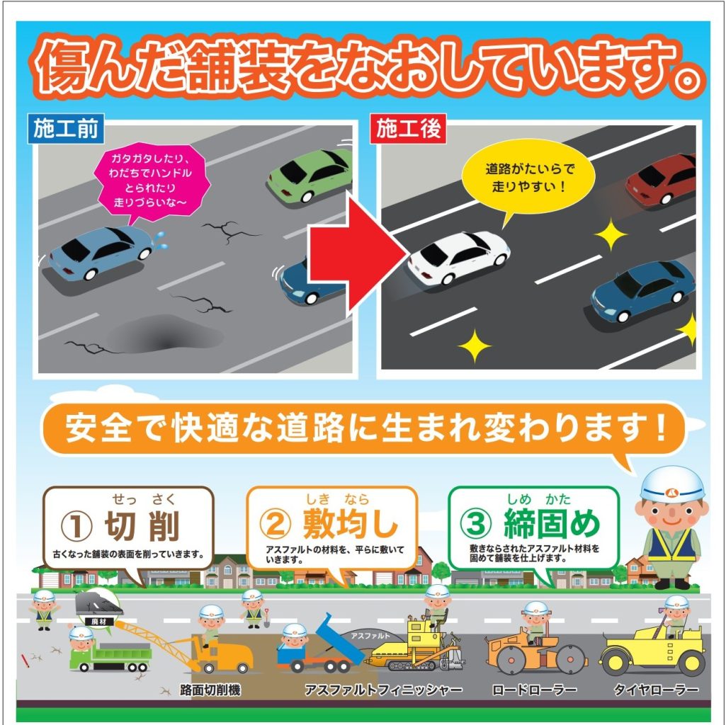 海部建設株式会社の道路工事（舗装道修繕工事（その11）（余裕期間・週休2日））